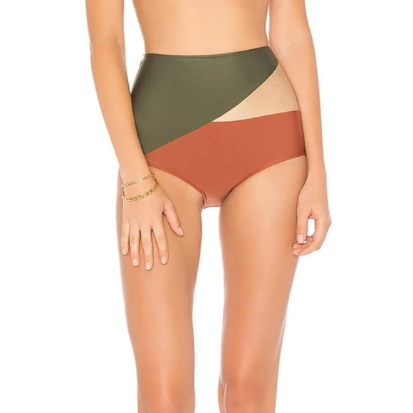 Adriana Degreas Bikini Bottom P/S in Green Sand NWT $360 - Picture 1 of 10